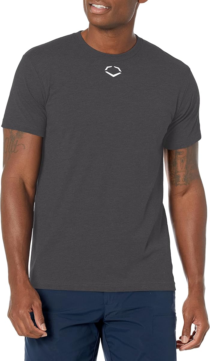 EvoShield Men's Short Sleeve Tee - Adult | Baseball/Softball | Black | L - Large