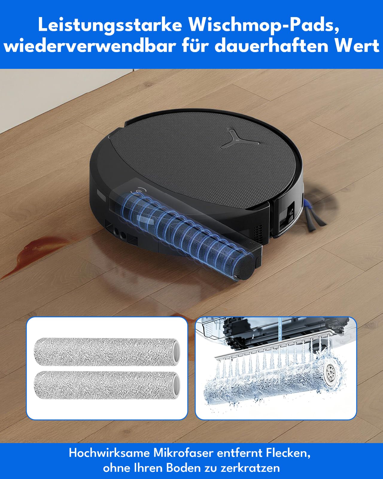 23 Stk. Zubehörsets für ECOVACS DEEBOT T90 OMNI/T90 PRO OMNI/X12 Pro Omni Saugroboter: 1 Hauptbürste, 3 Rollenwischer, 6 Seitenbürste, 5 HEPA-Filter, 6 Staubbeutel, 1 Wassertankbürste
