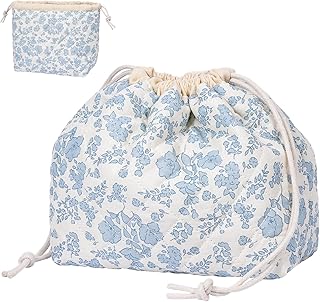 Bolsa de maquillaje acolchada con cordón, bol...