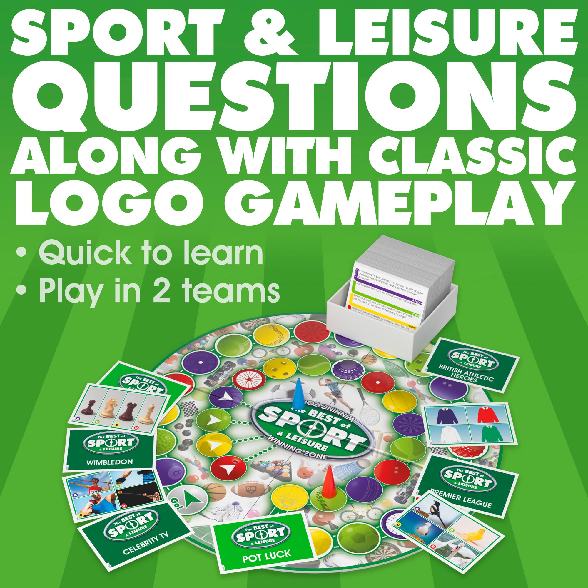 Drumond Park LOGO Best of Sport and Leisure Gra planszowa dla fanów sportu, gry rodzinne dla dorosłych i całej rodziny, od 12 lat, wielokolorowa, T73294