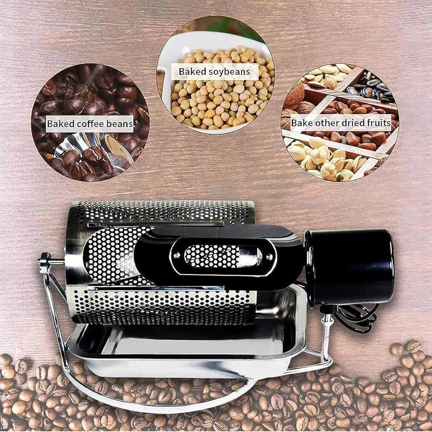 Electric Coffee Bean Roaster Machine,250g Stainless Steel Roasting Machine,Household Coffee Bean Roaster Roasting Machine for Coffee Lover