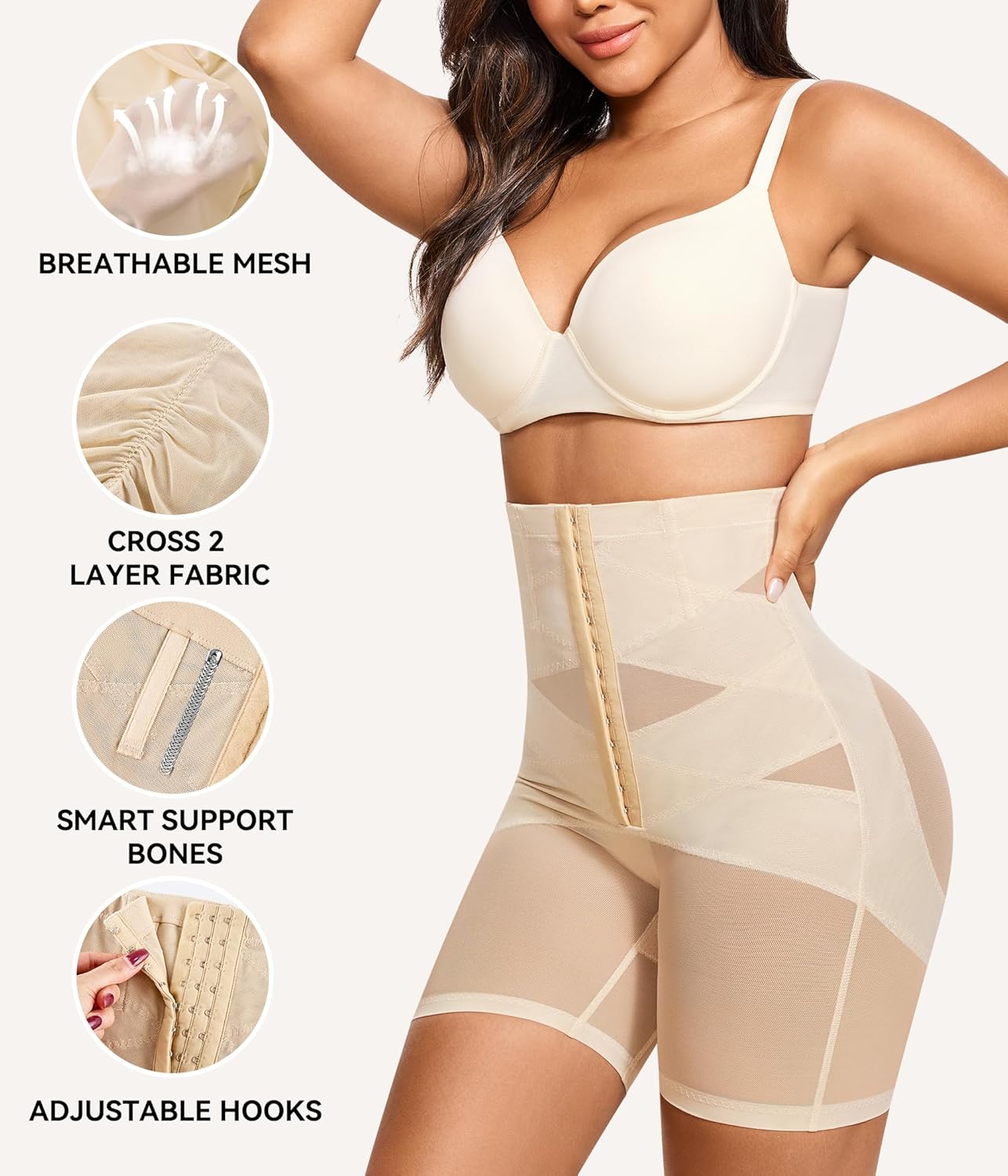 Shapewear Shorts for Women Faja Tummy Control Body Shaper Underwear High Waist Compression Panties Thigh Slimmer - Image 5