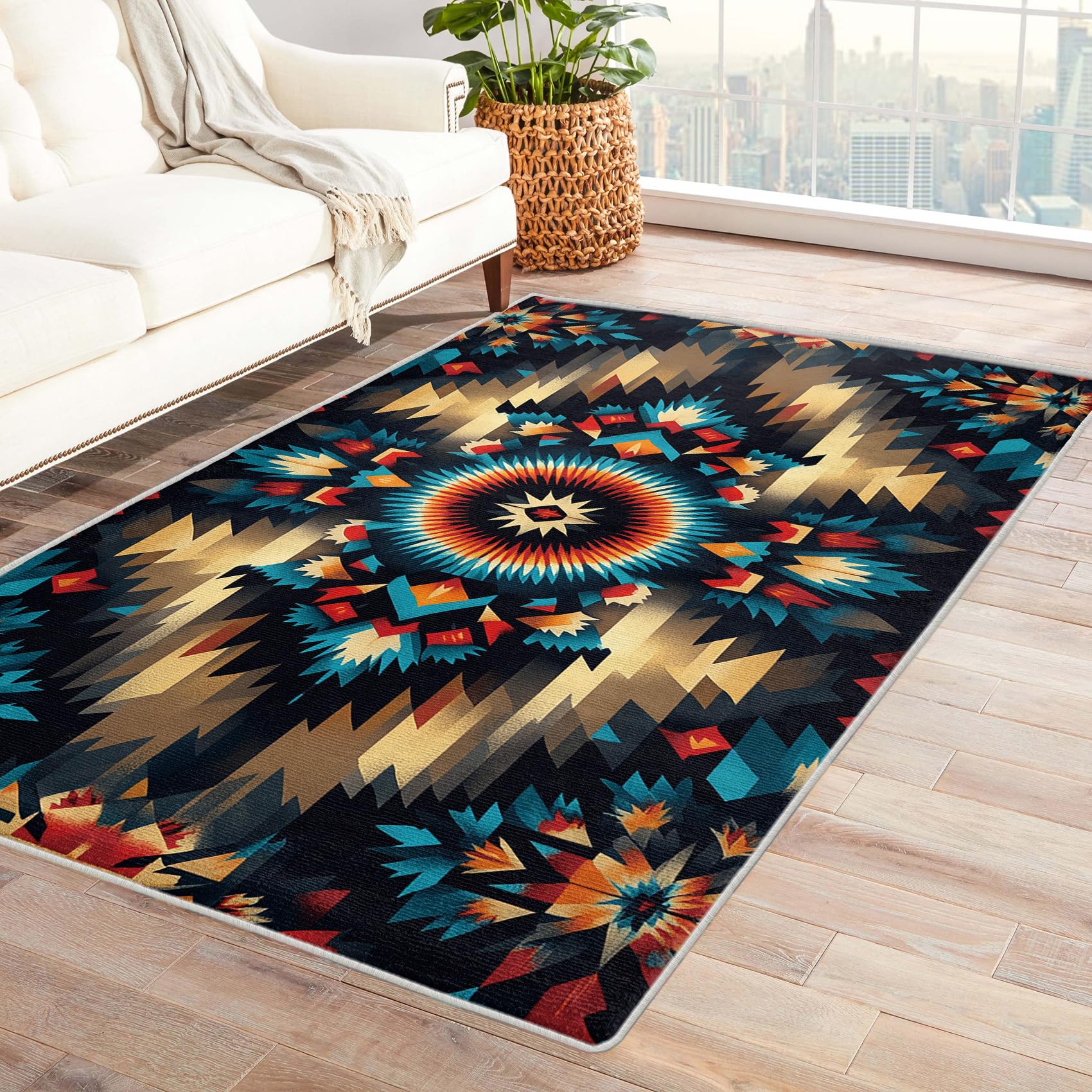 Amazon.com: Western Rugs for Living Room 4x4, Southwest Native