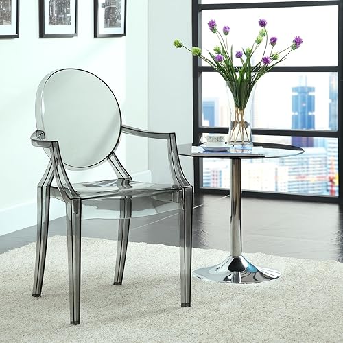 Miniatura 2 de Modway Casper Modern Acrílico apilable dos sillones de comedor en humo