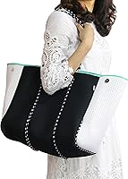 Vista 6 de QOGiR Bolsa de playa multiusos de neopreno con bolsillo interior con cierre de cremallera