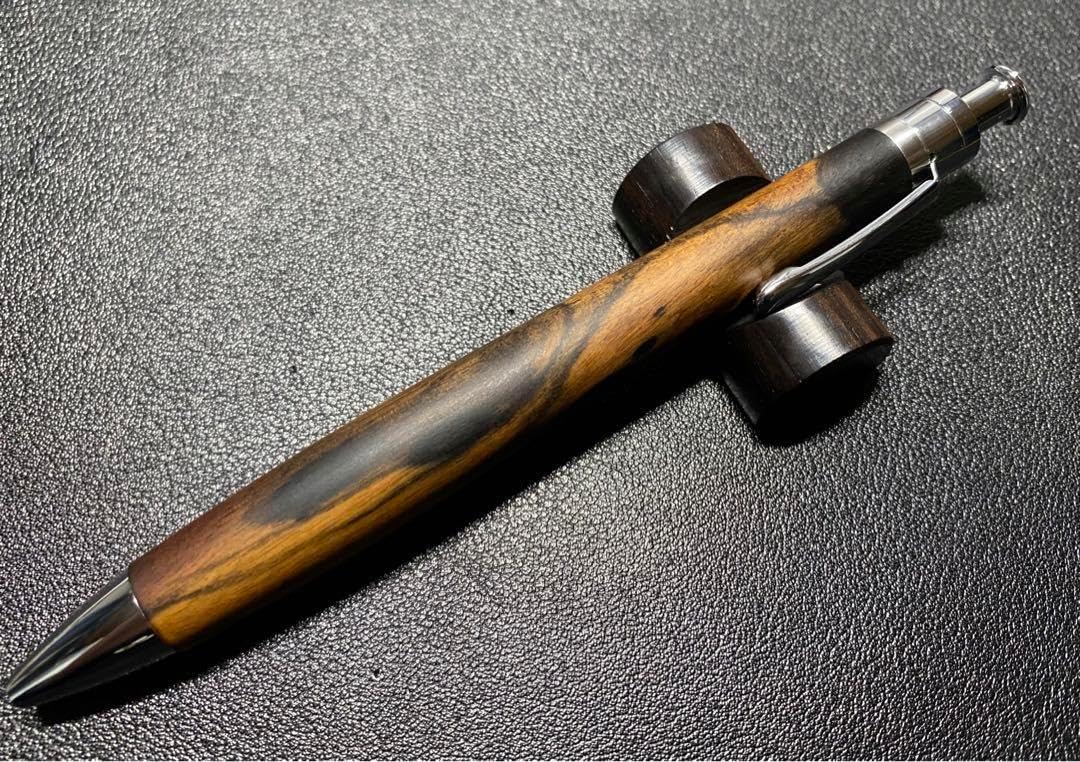 工房楔　ボールペン　ブラック&ホワイトエボニー 工房楔 ブラックホワイトエボニー ルーチェペン ボールペン 木軸ペン