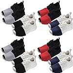 Haysandy 8 Pairs Dance Shoe Covers Over Shoes Socks for Dancer Women(L,Classic Style,Black, Burgundy, Navy Blue, Gray)