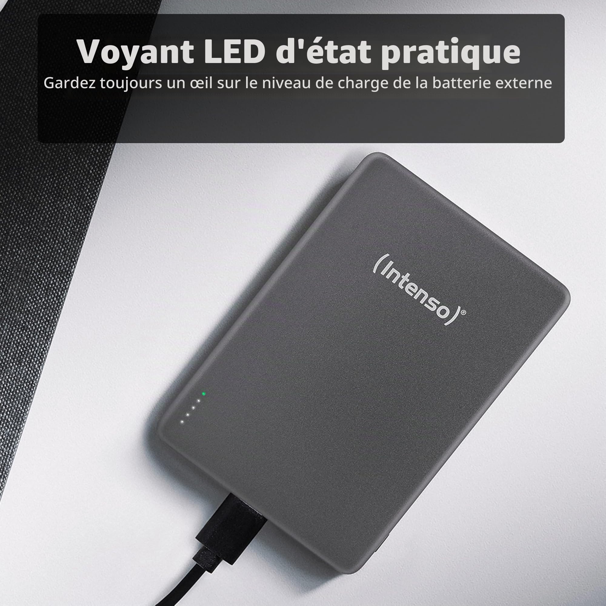 Intenso MW10000 Batterie Externe magnétique 10000 mAh – Compatible MagSafe, Recharge sans Fil 15 W, USB-C PD 20 W, pour iPhone et Android – Testée en Allemagne – Grise : Amazon.FR: High-Tech