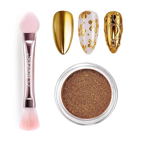 Beetles Gold Chrome Nail Powder Metallic Mirror Effect Chrome Powder