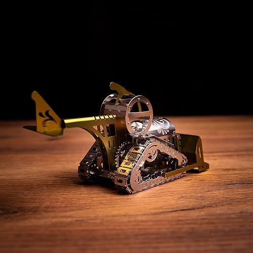 Miniatura 4 de Modelo mecánico Bulldozer kit de modelo de metal de topadora kits de modelos de metal 3D para construir para adultos modelo Crawler Graceful CAT por