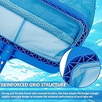 Vista 5 de Poolvio Red Recolectora de Hojas para Piscina, Red de Rastrillo de Malla Fina con Bolsa Profunda de Doble Capa, Marco Reforzado - Redes