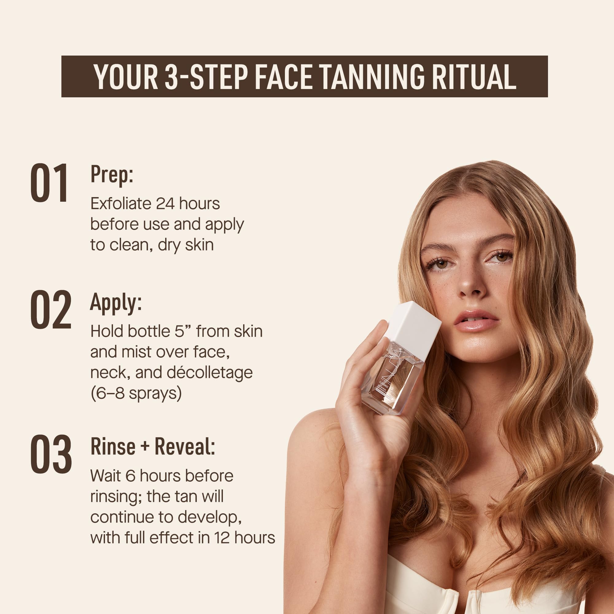 Nuda Canada - Nuda Face Tan Water | Bronceado facial ligero y transparente | Spray facial hidratante con agua