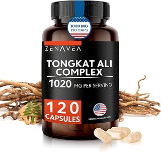 Tongkat Ali for Men Longjack Tongkat-Ali, 1000 mg per Serving (200:1) - Eurycoma Longifolia Boosts Energy Levels - 120 Capsules
