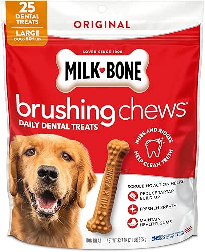 Milk-Bone Brushing Chews Original Chicken Flavor Daily Dental Dog Treats,