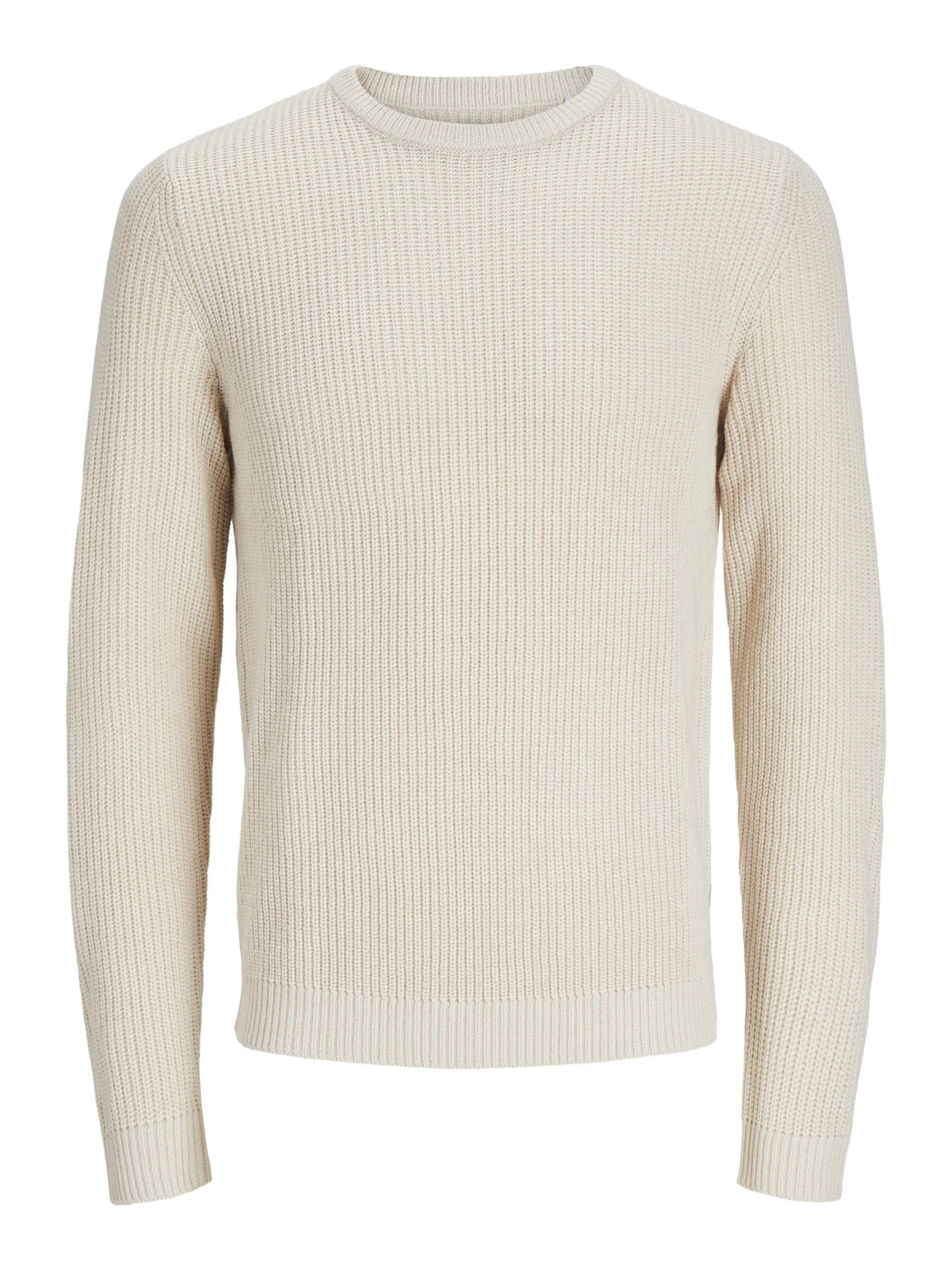 JACK & JONES Men's Jjelewis Knit Crew Neck Sn Jumper, Moonbeam, S