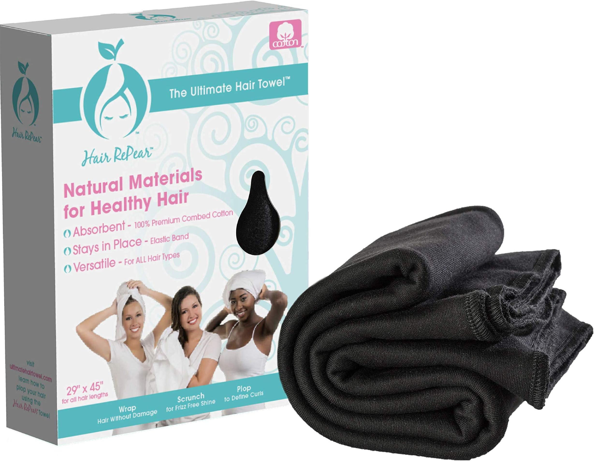 Hair RePearUltimate Hair Towel - Anti Frizz Absorbent Cotton Product to Enhance Your Healthy.