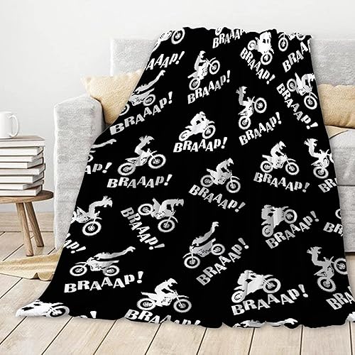 Miniatura 2 de Manta de motocross, regalo para motociclistas, manta de franela de deportes extremos para niños y adolescentes, manta mullida de motocicleta para