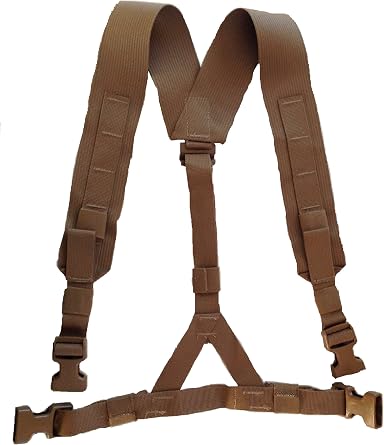 USMC Shoulder Harness Assembly - Coyote Tan - Component of USMC Chest Rig