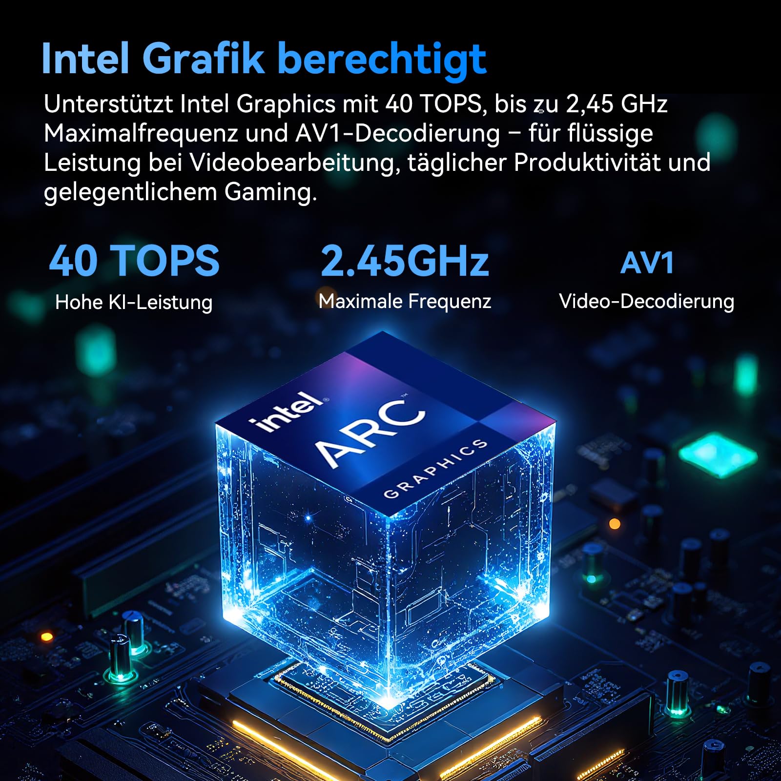 GEEKOM Mini PC IT13, Intel Core Ultra 7 356H, 32GB DDR5 & 1TB SSD | Xe3 Grafikarchitektur, Wi-Fi 7, 4K 120Hz/8K, 6× USB, Windows 11 Pro, 3 Jahre Garantie – für Business & Content Creation