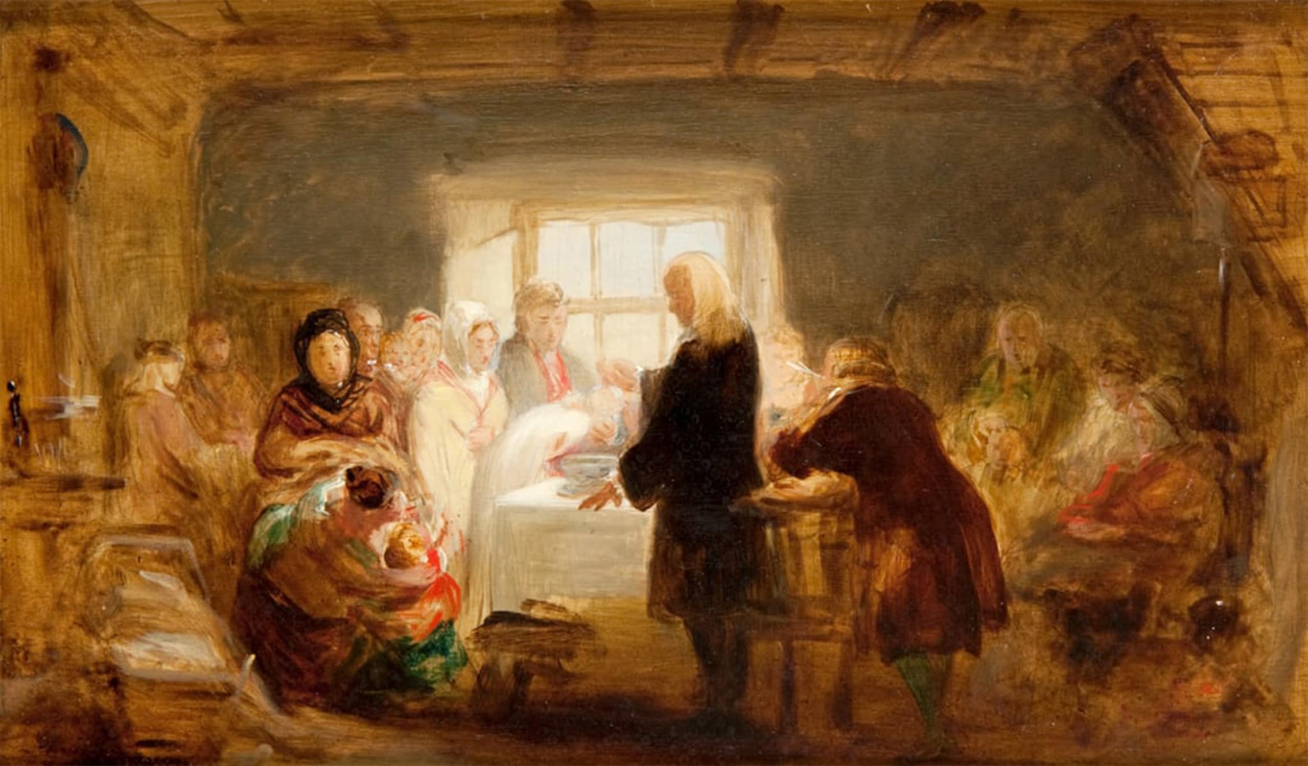 ARTXLXXBN Famous Print Painting Colorful Art Print a Baptism by Famous Artist Canvas Art Decorations for Home Decor 60x90cm