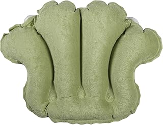 Terry Bath Pillow - Celery - Deluxe Comfort - Bath Pillows Spa Pillows - Bath Pillow Inflatable - Tub Pillow - Pillow Bath - Bath Pillow Inflatable Delivers The Full Spa Experience