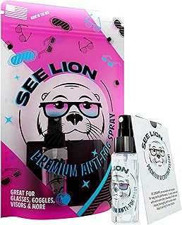 See Lion Anti Fog Spray | Long-Lasting Fog Prevention for Glasses, Goggles, Visors, Face Shields, Sunglasses | 30ml / 1oz Travel Bottle | Streak-Free Formula