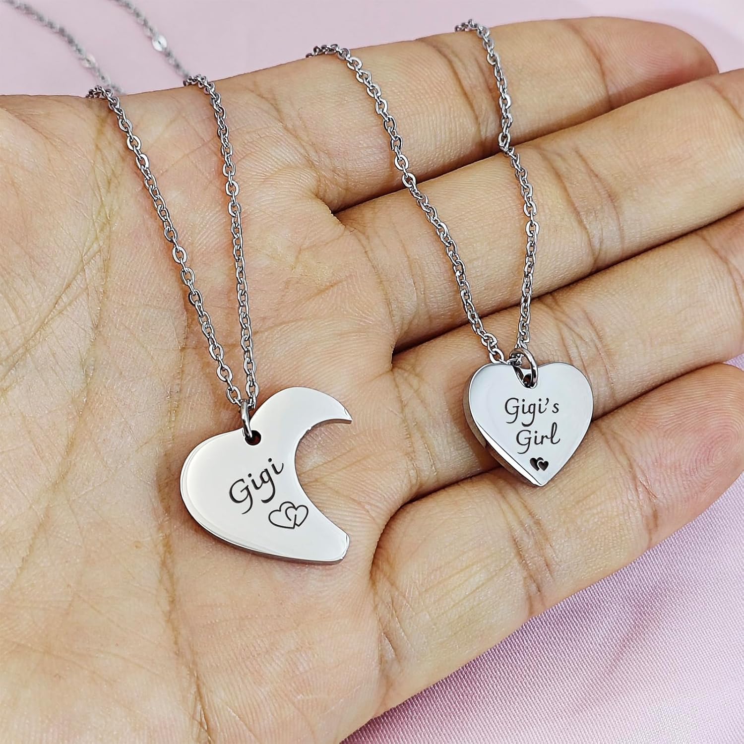 HOFOYA I Love You to The Moon and Back Stainless Steel Chain Necklace Jewelry Gifts for Mom Auntie Sister Grandma Teensdaughter,Birthday Christmas Valentines Gift for Women Teens. - Image 4