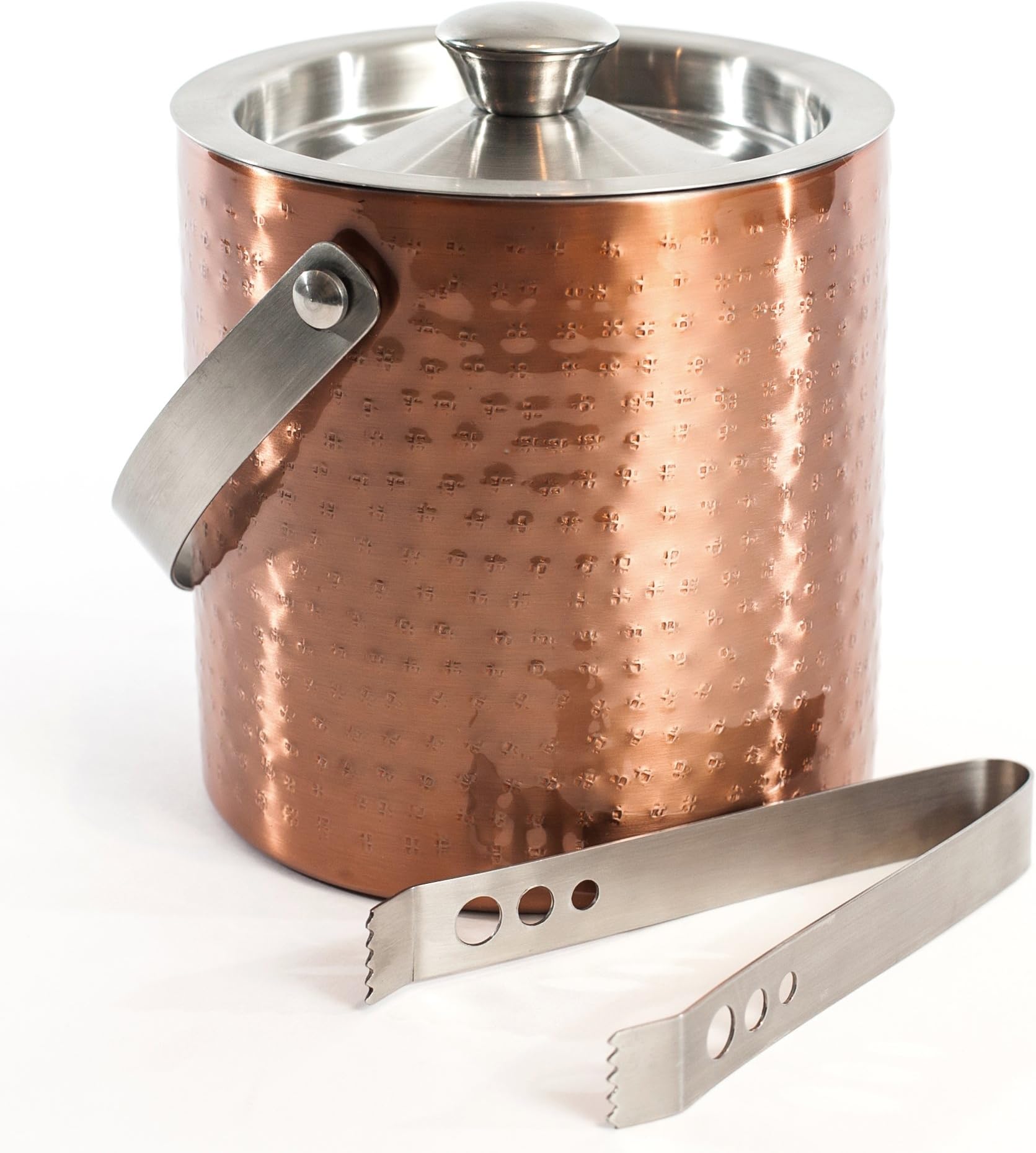 Bel-Air Double Wall Ice Bucket and tong, Copper