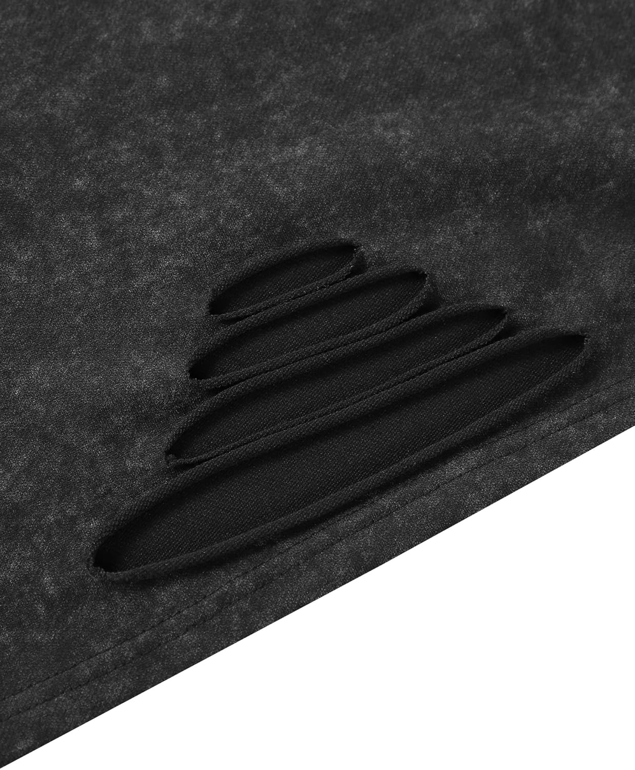 SOFIA'S CHOICE Women Oversized Short Sleeve Crop Top Ripped Distressed Tee Shirts Acid Wash Tshirt - Image 4