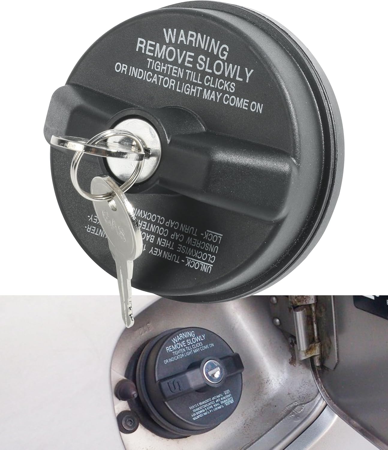 RACOONA Locking Gas Cap,Gas Cap Lock and Key,Car