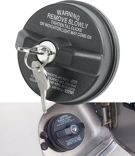 Miniatura 1 de Tapa de gas con bloqueo, cerradura y llave de tapa de gasolina, accesorios de automóvil, repuesto de tapa de combustible con bloqueo, tapa de