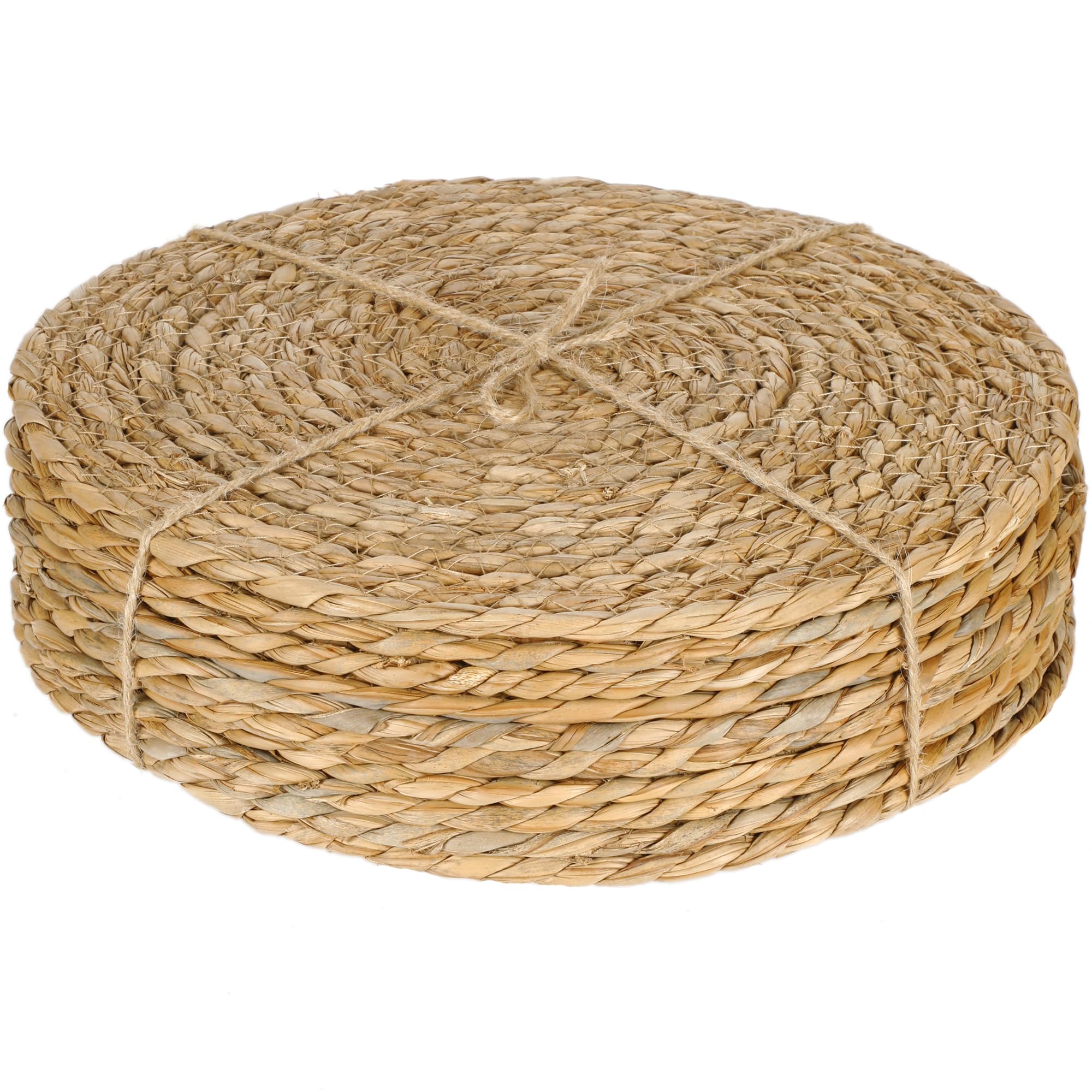 Round Woven Placemats Set of 12,Natural Rattan Round Placemats, HandWoven Rustic Farmhouse Boho Place Mats, Weave Braided Wicker Table Mats Plate Chargers 12.5 Inch (10 Pack, Woven Style 1)