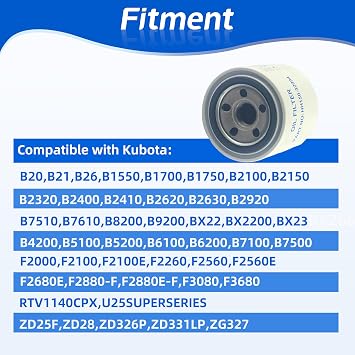 HH150-32094 For Kubota Oil Filter For Kubota Tractors Diesel Oil Filter | For ZD1211 ZD1211 B8200 B9200 F3080 F3990 B1550 B1700 BX2660 BX2670 G1900 G2000 G3200 B5200 B6100 B6200 B7100