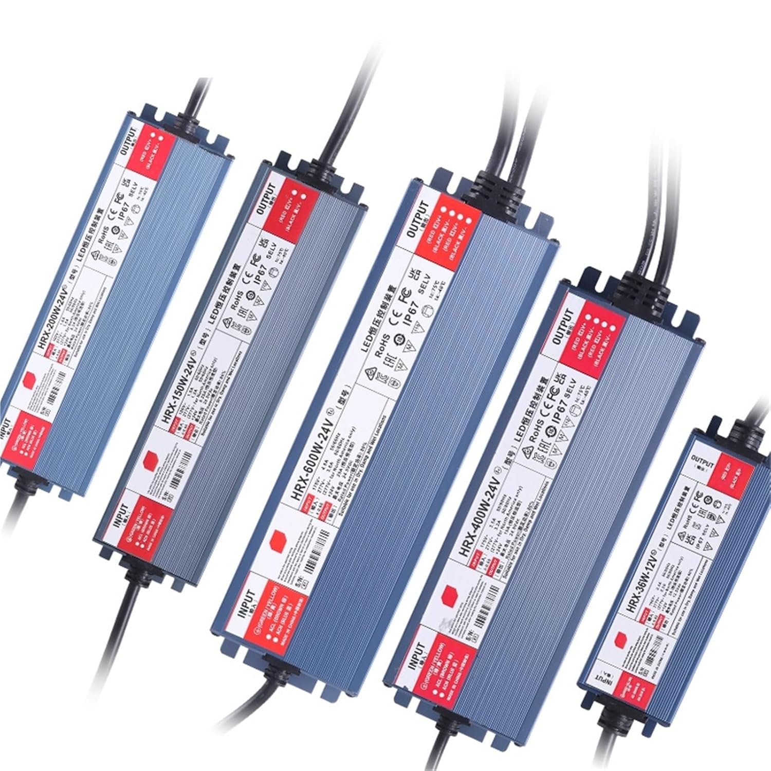 AC/DC Waterproof Lighting Power Supply IP6712V 24V Outdoor LED Driver 600W 500W 400W 300W 200W 100W Transformer Power Supply(400W (AC175V-277V),DC 12V)
