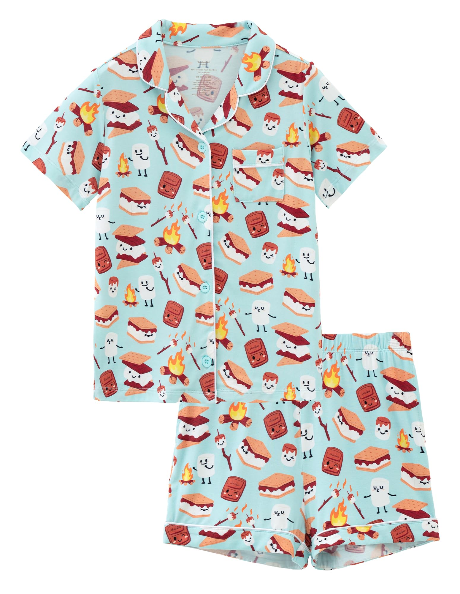 BambooBud Women's Pajamas Set Family Matching Pj Short Sleeve Tops Shorts Pjs Button Down Sleepwear