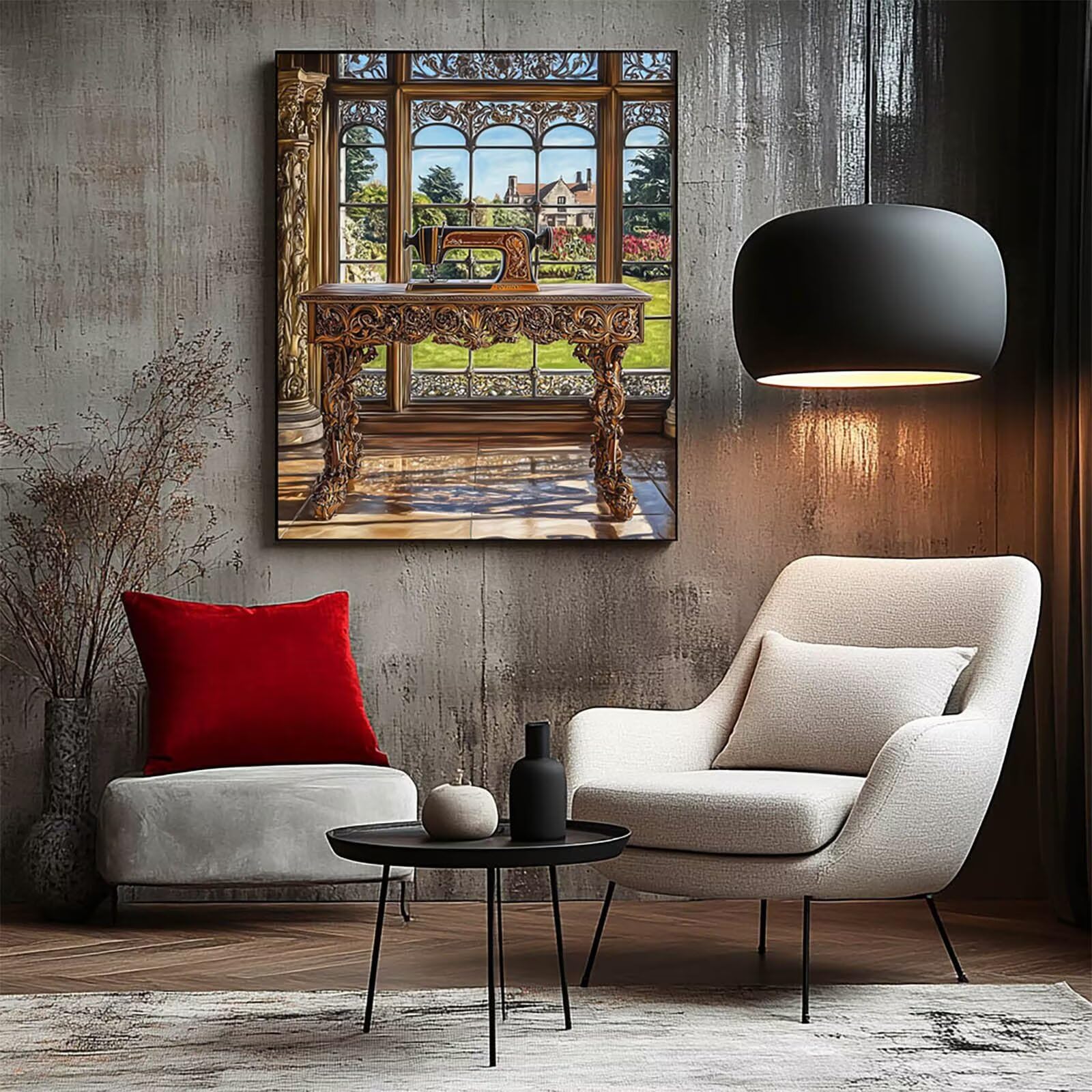Malowanie po numerach, dla dorosłych, maszyna do szycia, malowanie według numerów, płótno dla dzieci, artykuły plastyczne na ścianę, 137 x 100 cm, krajobraz, kolorowy obraz na płótnie, rękodzieło, do