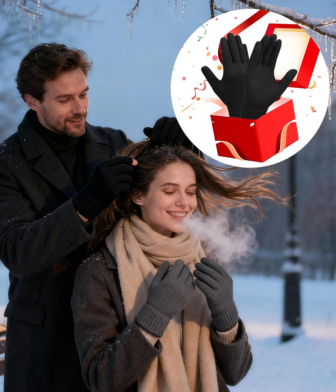 MENOLY 12 Pairs Winter Magic Gloves for Adult Men Women Warm Stretchy Knit Black Gloves One Size Fits Men Women Teens - Image 7