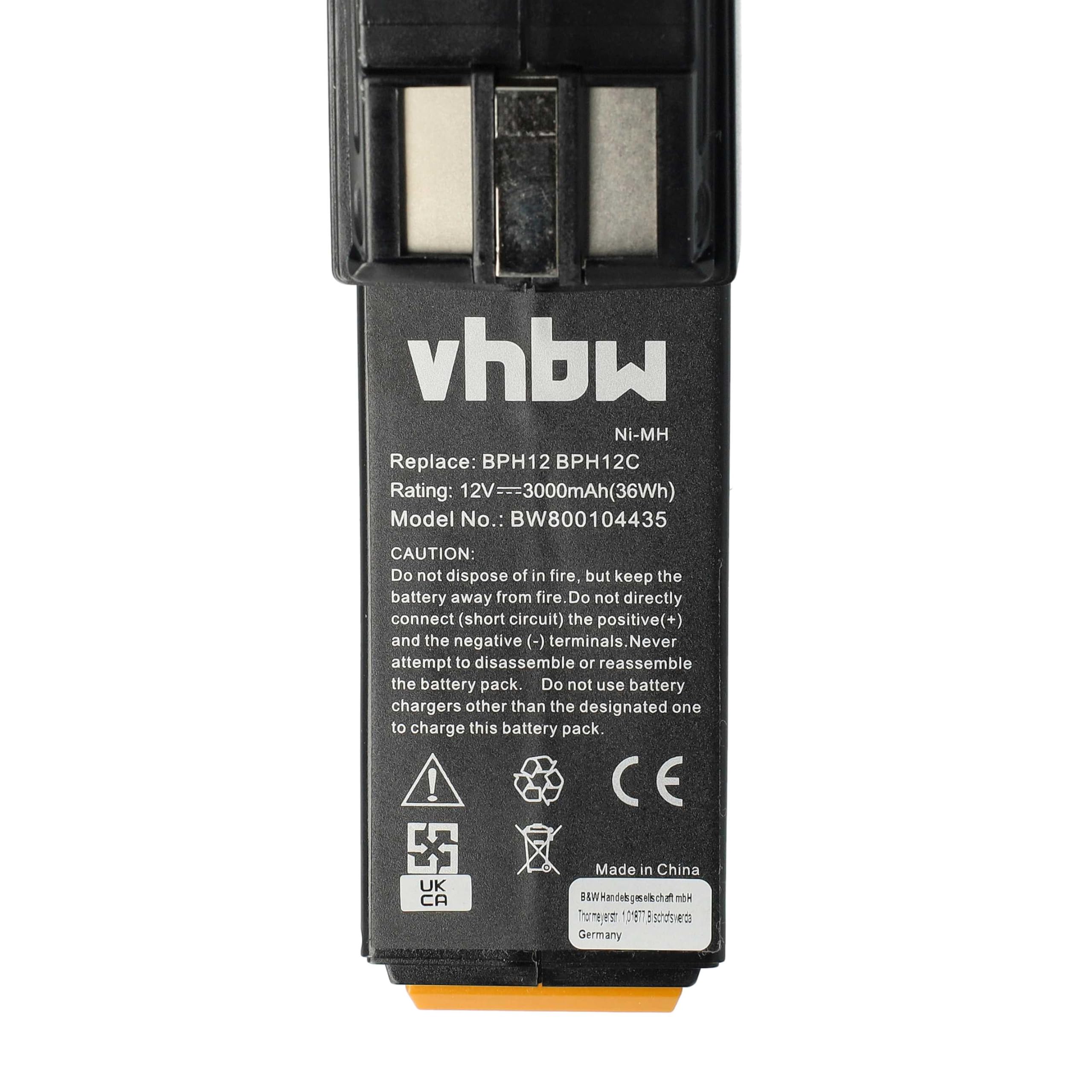 Vhbw Ersatzakku Für Festool FS1224 – 12V, 3000 MAh, NiMH – Für Elektrowerkzeuge