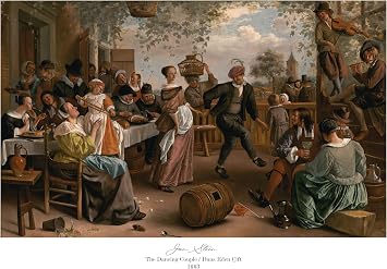 Dans Eden Çift (1663) Çerçeveli Poster (30x40)