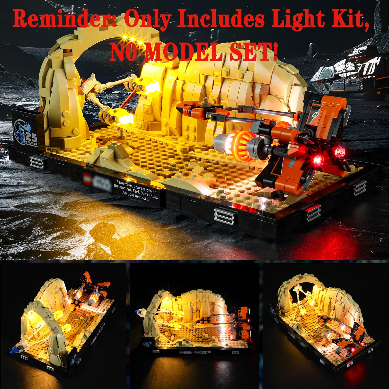 MENZAVA LED Light Set Compatible with LEGO 75380 Mos Espa Podrace Diorama Star Wars Building Blocks Model - Model Set NOT Included - Image 4