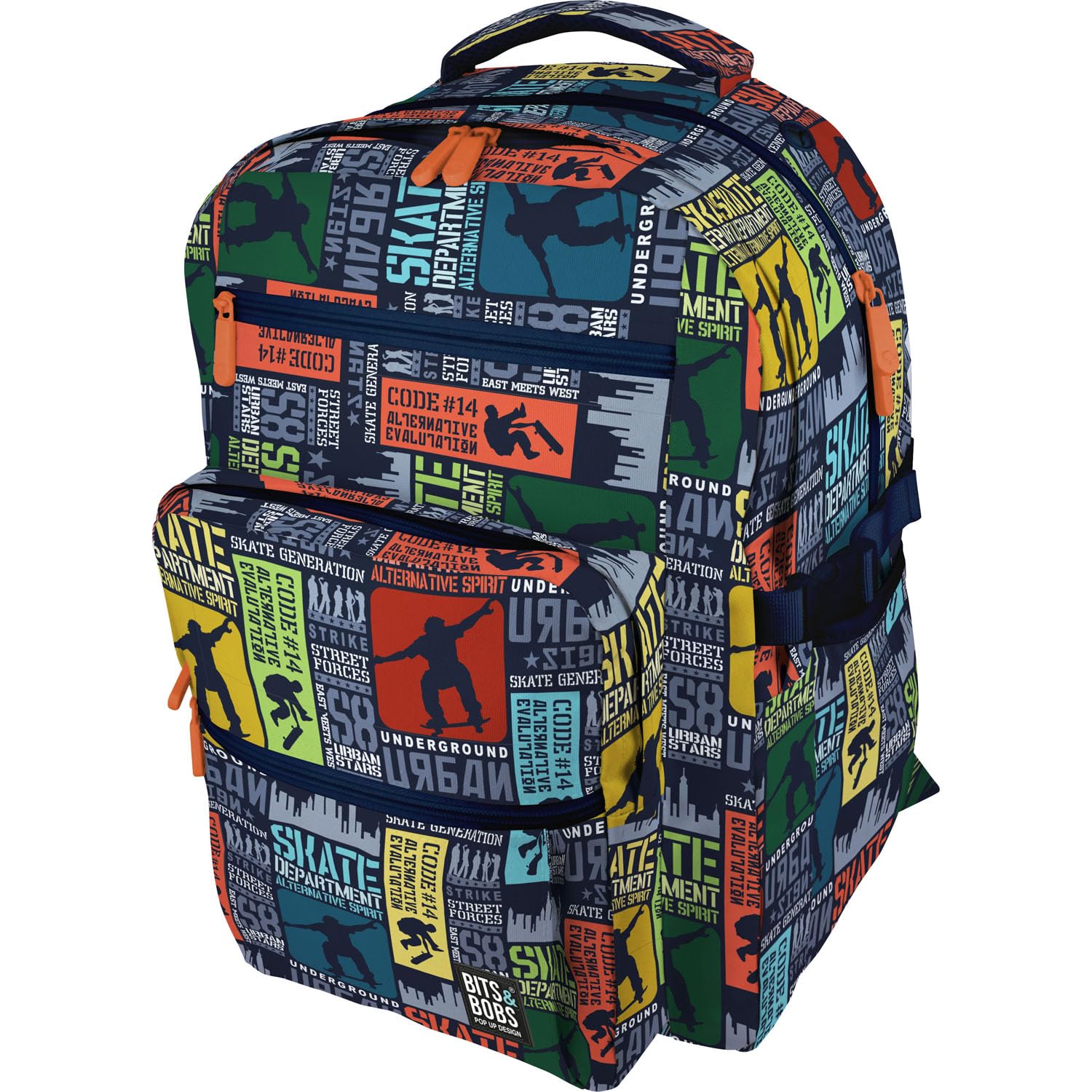 Zaino Scolastico Grafoplás New York - 32x46x24 Cm, Porta Computer, Blu - Foto 2