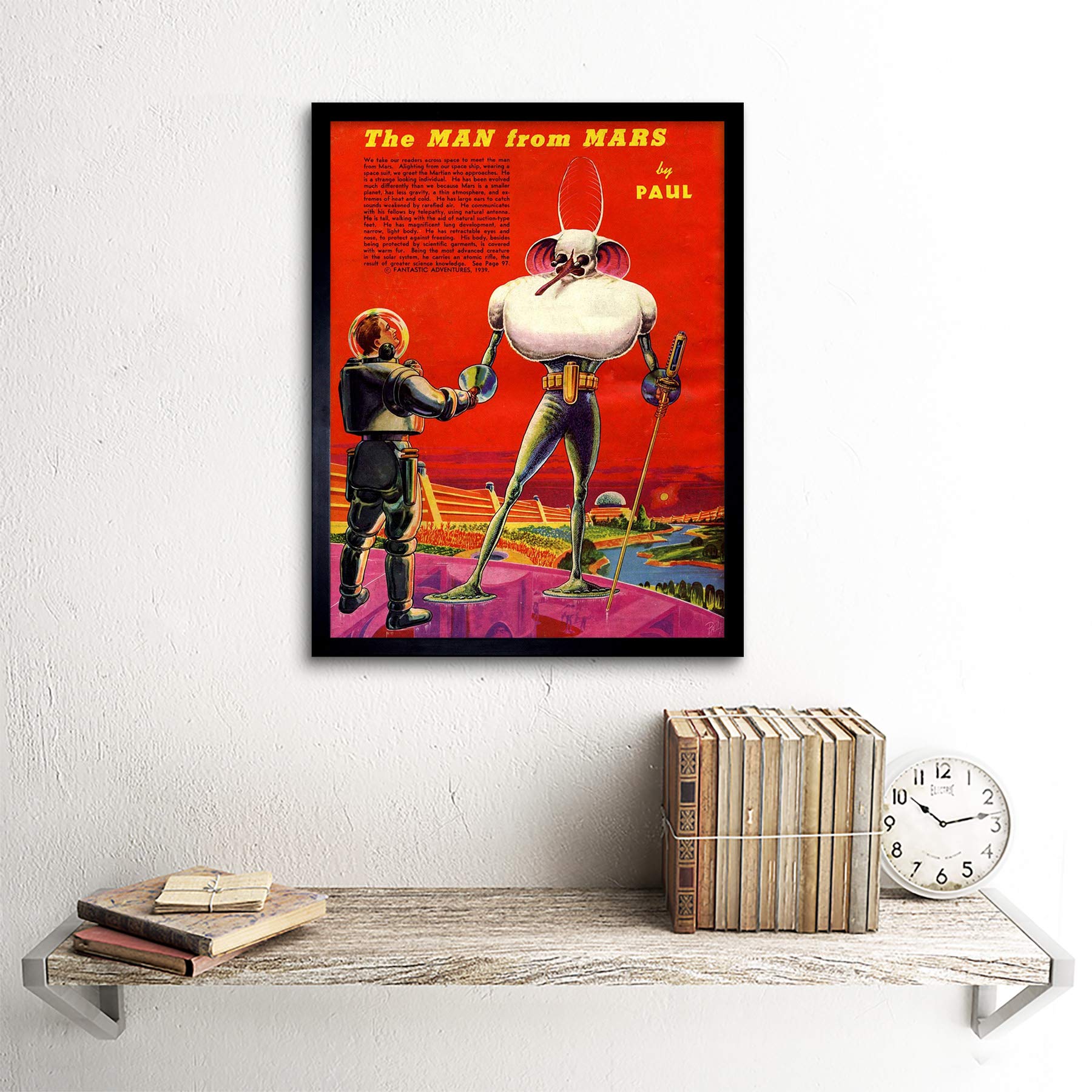 【約84cm】COOC アートポスター（超大型A1サイズ）#7733 Amazon.com: Wee Blue Coo Magazine Painting Vintage Sci Fi Martian