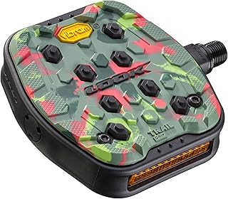 LOOK Cycle - Geo Trail Grip Bike Pedals - Flat Pedals - MTB Bike Pedal - Black, Red, Lime, Camo
