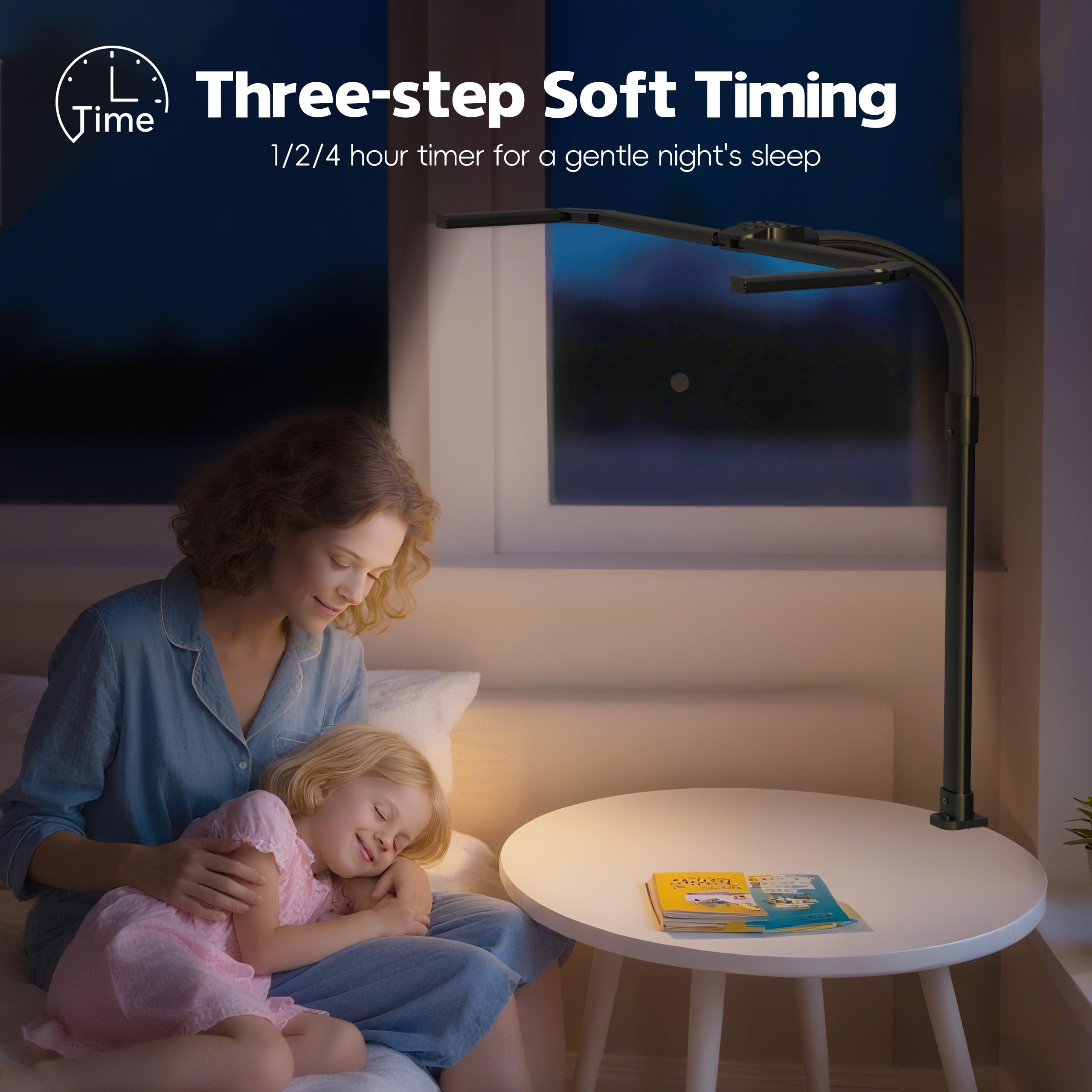 GAEFURY Lampada da tavolo a LED da 24 W, super luminosa, dimmerabile, per casa e ufficio, con luce ambientale