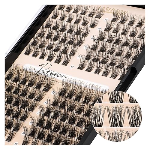 LASHVIEW 144 extensiones de pestañas en racimo para bricolaje, megavolumen, reutilizables, pestañas individuales con aspecto de volumen superfina y