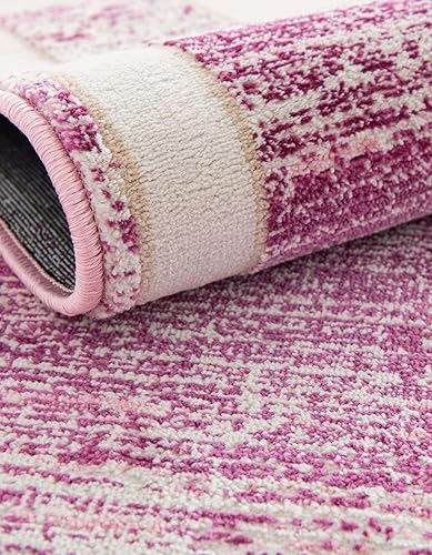 Miniatura 6 de Unique Loom Uptown Collection - Alfombra de área Lenox Hill (7' 10' x 10' Rectángulo, Rosa Marfil)