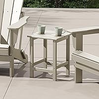 Vista 64 de Costaelm Mesas Laterales Cuadradas para Exteriores, Mesas de Patio Adirondack para Exteriores, Mesa Lateral de Patio de HDPE Resistente a