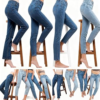 100% Cotton Denim Fabric by The Yard, 6.5oz & 10 oz Comfort Stretch Denim for Apparel, Jeans, Jackets, DIY Sewing (6.5oz-Blue, 1 Yard)