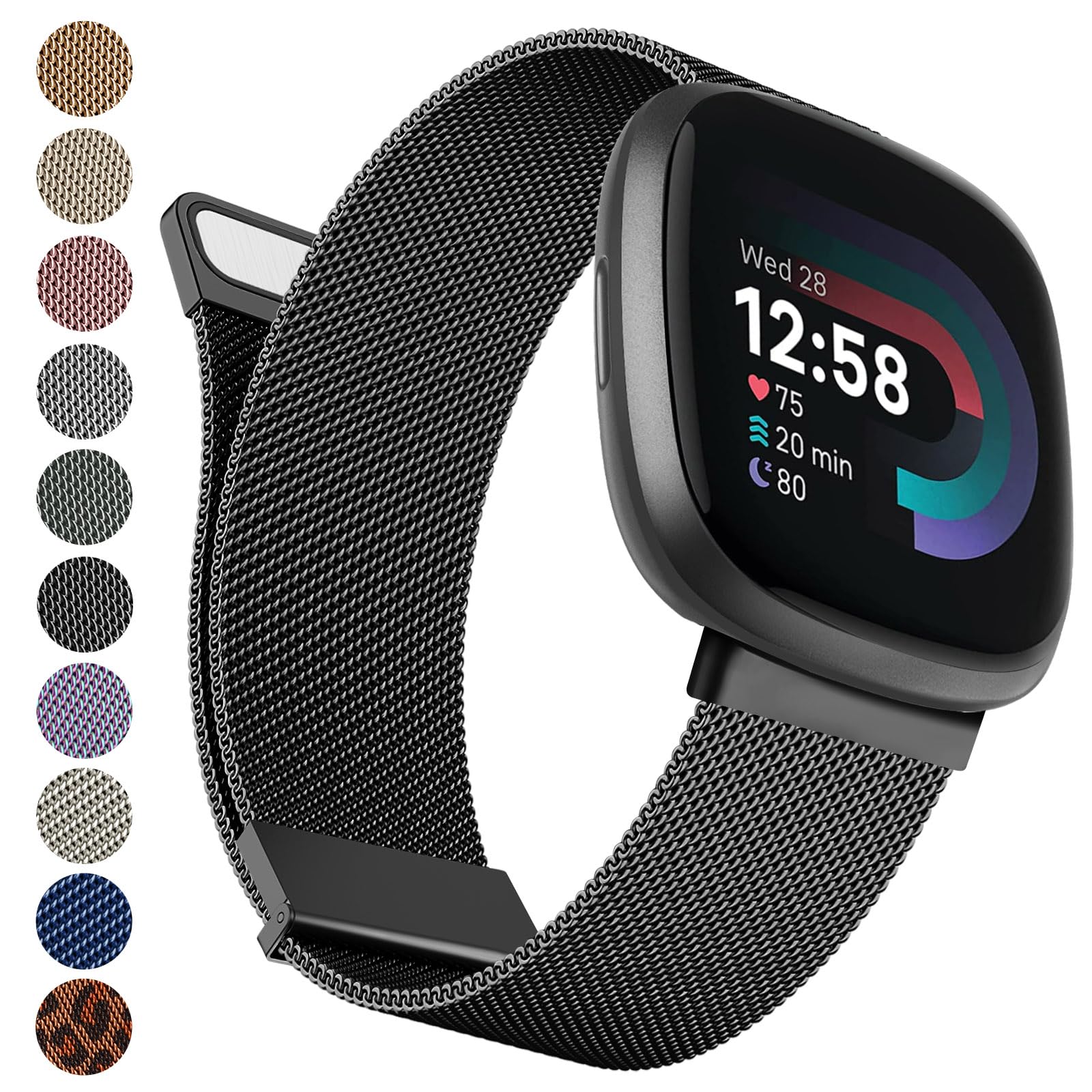 Metal Strap for Fitbit Versa 4, Sense 2, Versa 3, and Sense