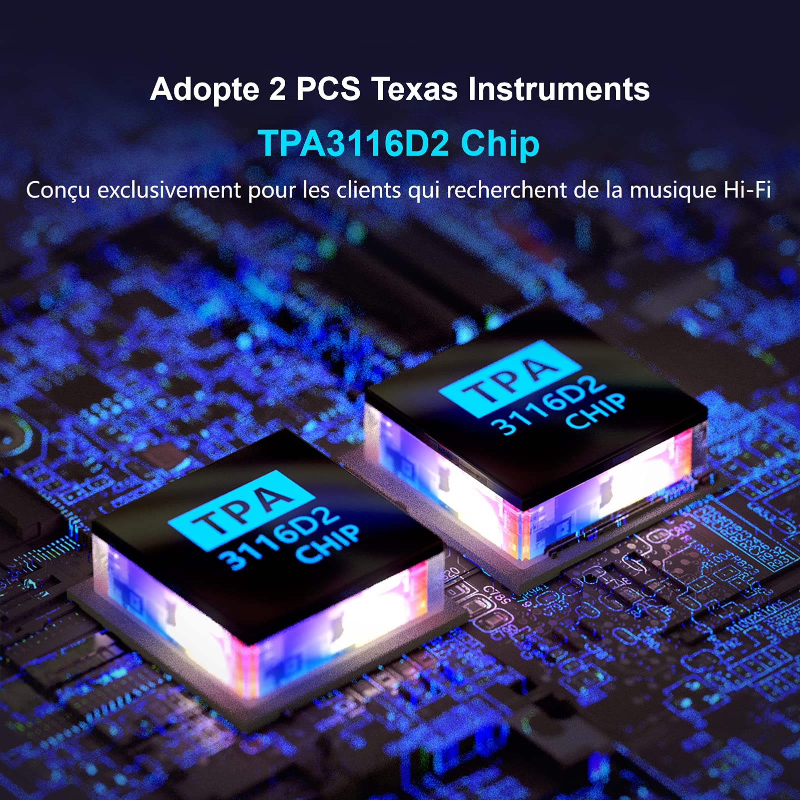 Fosi Audio TB10A Amplificateur Récepteur Audio Stéréo 2 Canaux Mini Ampli Intégré Hi-Fi Classe D 2.0CH pour Enceintes de Salon 100W x2 avec Contrôle des Basses et des Aigus TPA3116